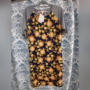 LuLaRoe Julia Midi Dress with Sunflower Print